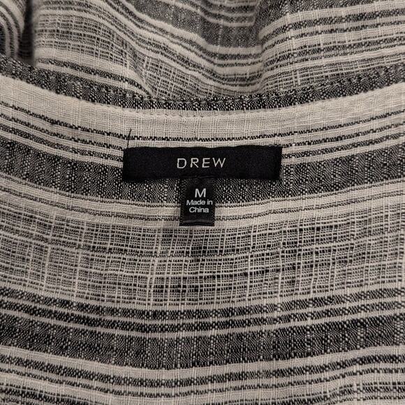 Anthropologie Drew Striped Rayon Linen Tie Waist Dress Medium - Picture 6 of 8